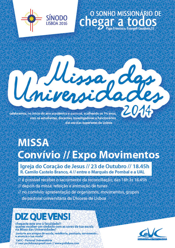 CARTAZ   missa das universidades