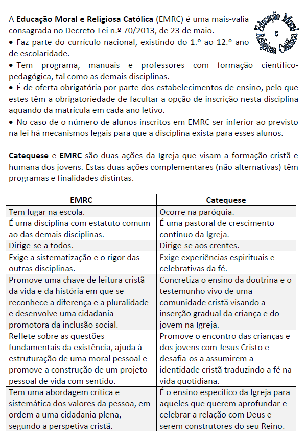 EMRC Catequese