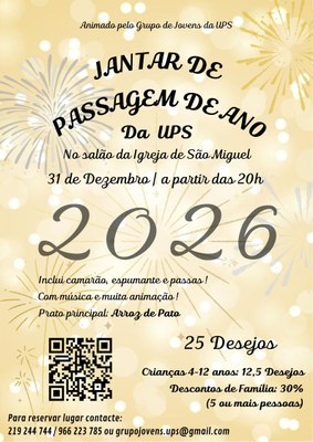 Cartaz Passagem de Ano UPS 2026