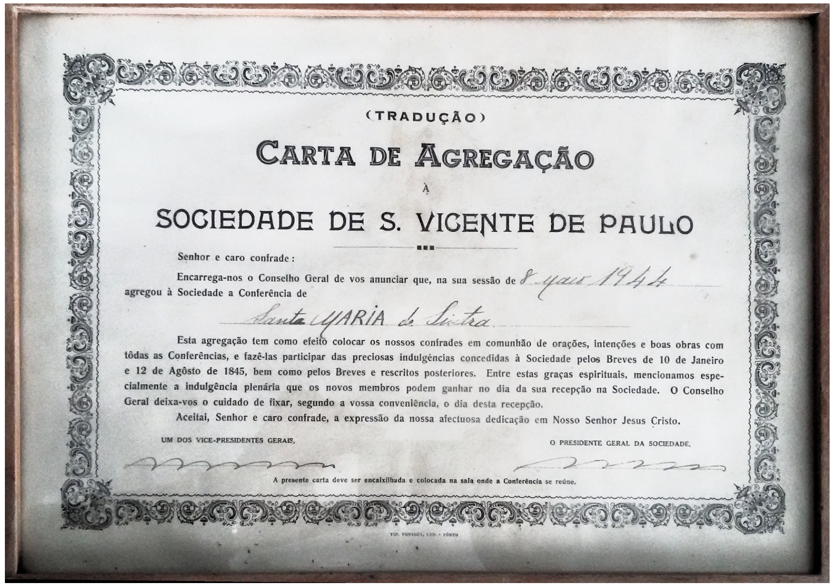 Carta de Agregação Conf Santa Maria de Sintra